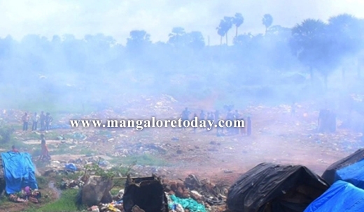 Fire destroys  seven huts of  migrant workers at Adi Udupi 